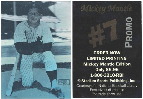 New York Yankees - Promo Card - Mickey Mantle