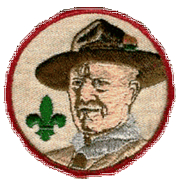 Lord Baden Powell Patch (Green Fleur-De-Leis)