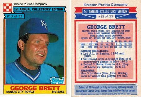 Kansas City Royals - George Brett - 1984 Topps Ralston