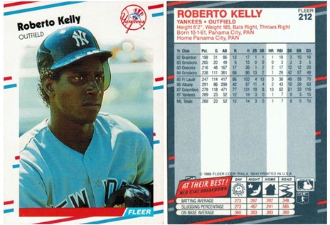 New York Yankees - Roberto Kelly - Rookie Card