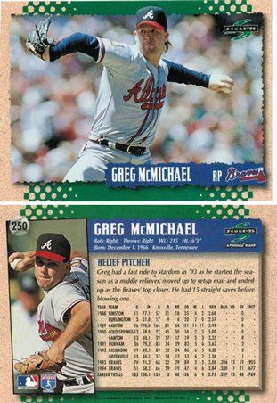 Atlanta Braves - Greg McMichael - Error Card