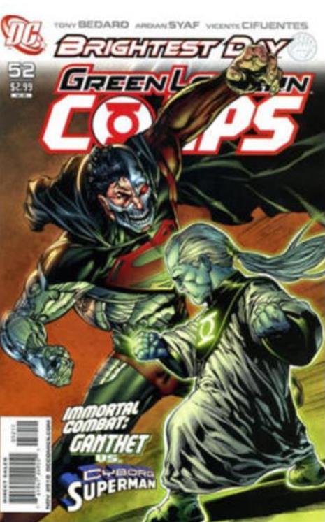 Green Lantern  #52 Ganthet vs Cyborg Superman