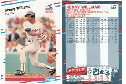 Chicago White Sox - Kenny Williams - Rookie Card