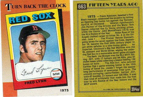 Boston Red Sox - Fred Lynn - Turn Back the Clock