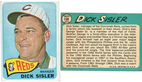 Cincinnati Reds - Dick Sisler - Manager