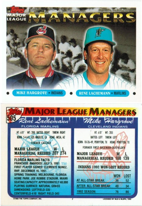 Major League Managers - #1