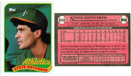 Oakland Athletics - Steve Ontiveros - #1