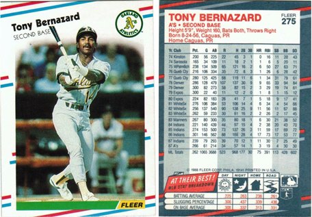 Oakland Athletics - Tony Bernazard