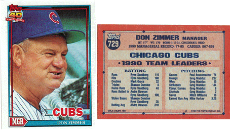 Chicago Cubs - Don Zimmer - Manager - #2