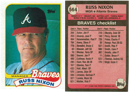 Atlanta Braves - Russ Nixon - Manager