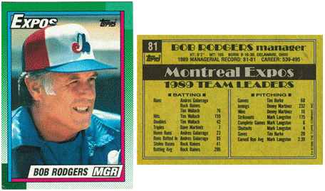 Montreal Expos - Bob Rodgers - Manager - #3
