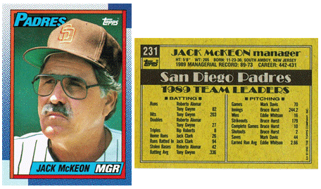 San Diego Padres - Jack McKeon - Manager