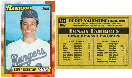 Texas Rangers - Bobby Valentine - Manager - #2