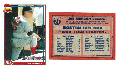 Boston Red Sox - Joe Morgan - Manager