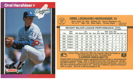 Los Angeles Dodgers - Orel Hershiser - #4