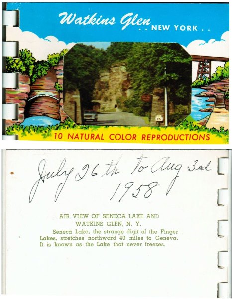 Postcard - Watkins Glen	Card Booklet