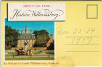 Postcard - Historic Williamsburg, VA