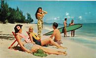 Postcard - United Airlines Hawaiian Beach