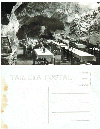 Postcard - La Gruta Restaurant Grotto Cave - Teotihuacan, Mexico