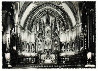 Postcard - Notre-Dame Church - Montreal, Canada - #2