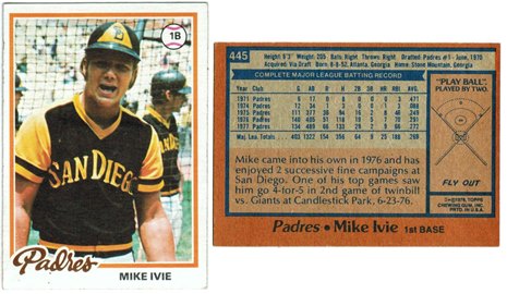 San Diego Padres - Mike Ivie