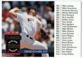 Boston Red Sox - Checklist