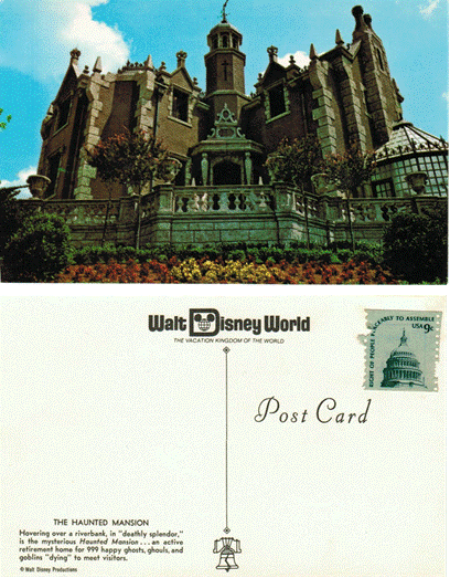 Postcard - The Haunted Mansion - Walt Disney World, FL