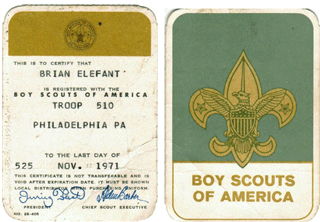 1971 Scout Membership Card