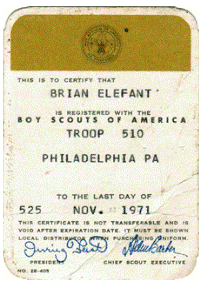 1971 Scout Membership Card