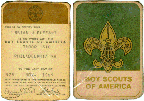 1969 Scout Membership Card