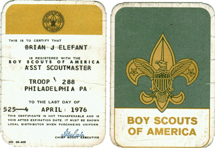 Assistant Scoutmaster Membership Card