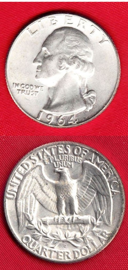 Coin - 1964D Washington Silver Quarter - #1