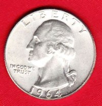 Coin - 1964D Washington Silver Quarter - #1