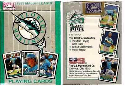 Florida Marlins - 1993 Inaugural Year Playing Cards