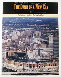 Baltimore Orioles - 1992 Inaugural Opening Game day Scoring Program