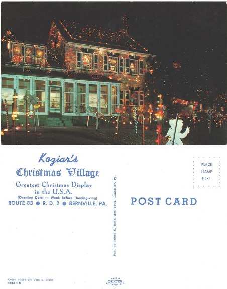 Postcard - Koziars Christmas Village - Bernville, PA - #1