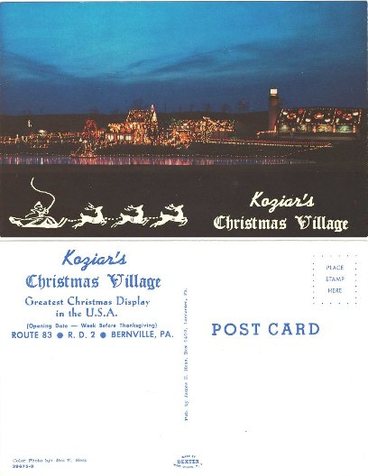 Postcard - Koziars Christmas Village - Bernville, PA - #2