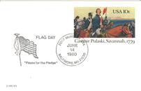10¢ Casimir Pulaski Postcard