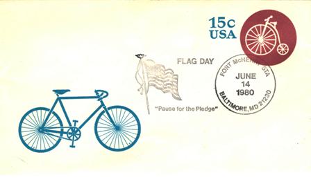 15¢	Highwheeler Bicycle Envelope