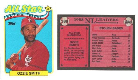 St Louis Cardinals - Ozzie Smith - #9