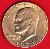 Coin - 1972 Gold Anodized Eisenhower Dollar
