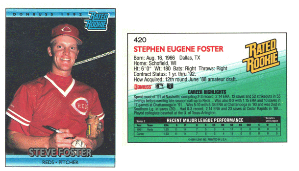Cincinnati Reds - Steve Foster - Rated Rookie