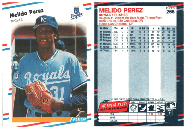 Kansas City Royals - Melido Perez - Rookie Card