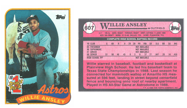 Houston Astros - Willie Ansley - Rookie Card