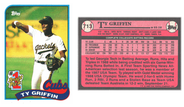Chicago Cubs - Ty Griffin - Rookie Card