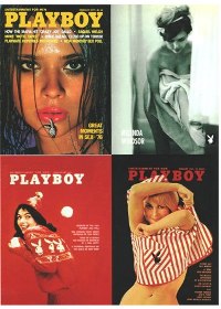 Playboy Magazine - 4 Promo Card Uncut Sheet