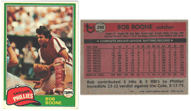 Philadelphia Phillies - Bob Boone - #3