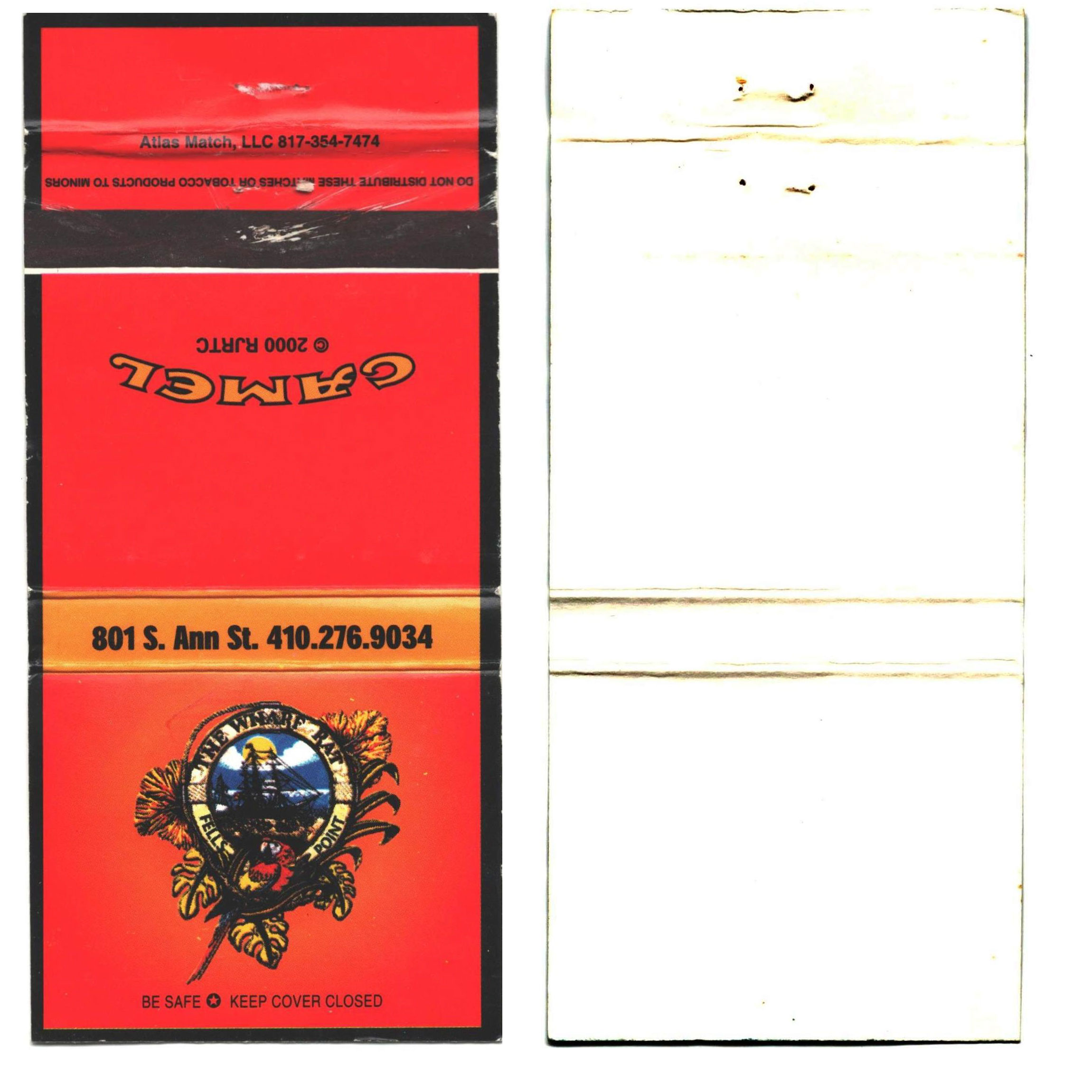 Matchbook Cover - The Wharf Rat