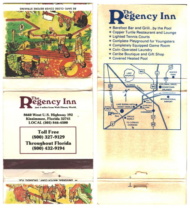 Matchbook Cover - Regency Inn