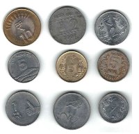 Foreign Coin – 9 coins from India